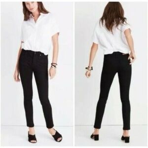 Madewell 9” high rise Black Skinny Jeans 31